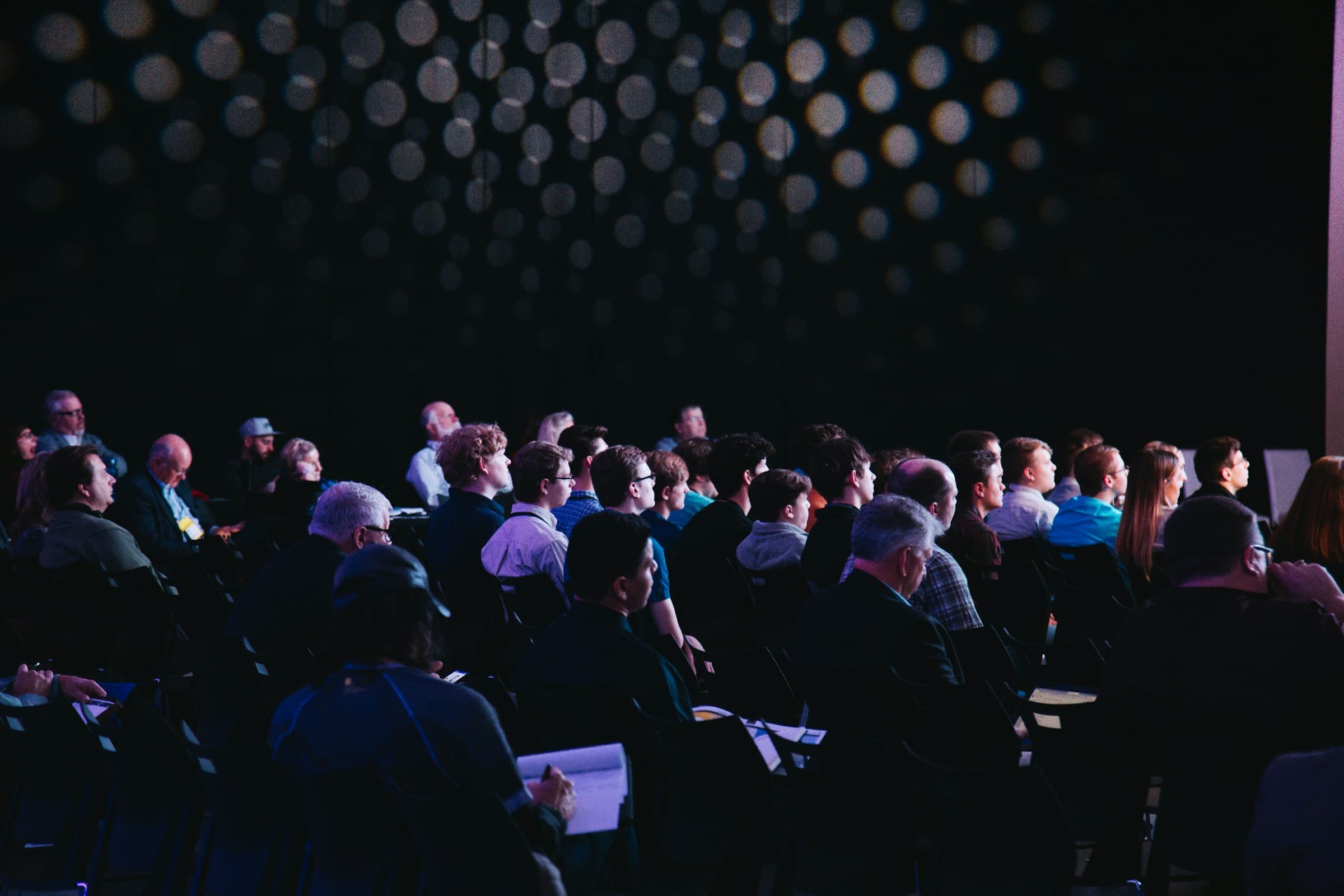 An attentive audience at an aviation career awareness session